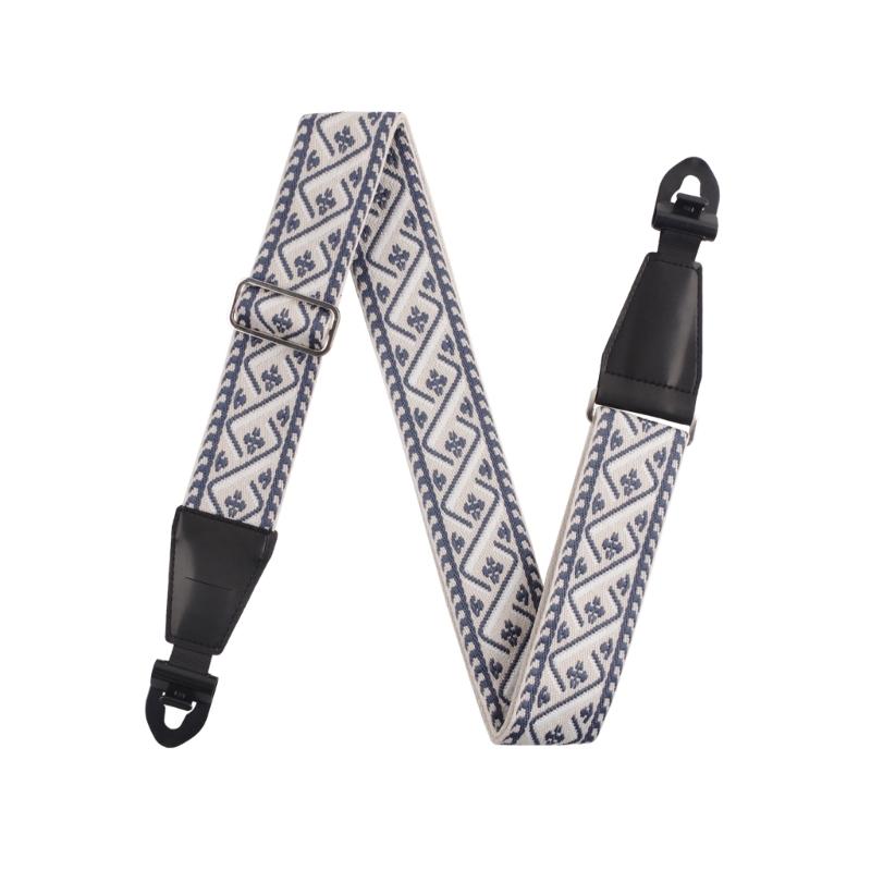 Adjustable Guitar Strap Acoustic Guitar Shoulder Belt Strap with Leather Ends Stringed Instrument Accessories