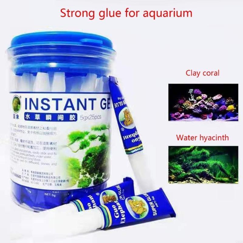 25pcs Quick-drying Aquascape- Water Plant Safe for Coral Stable Gel- Landscaping Instant-Glue