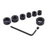 3-12mm Drill Chuck 7Pcs Black Depth Stop Collar Ring Drill Bit