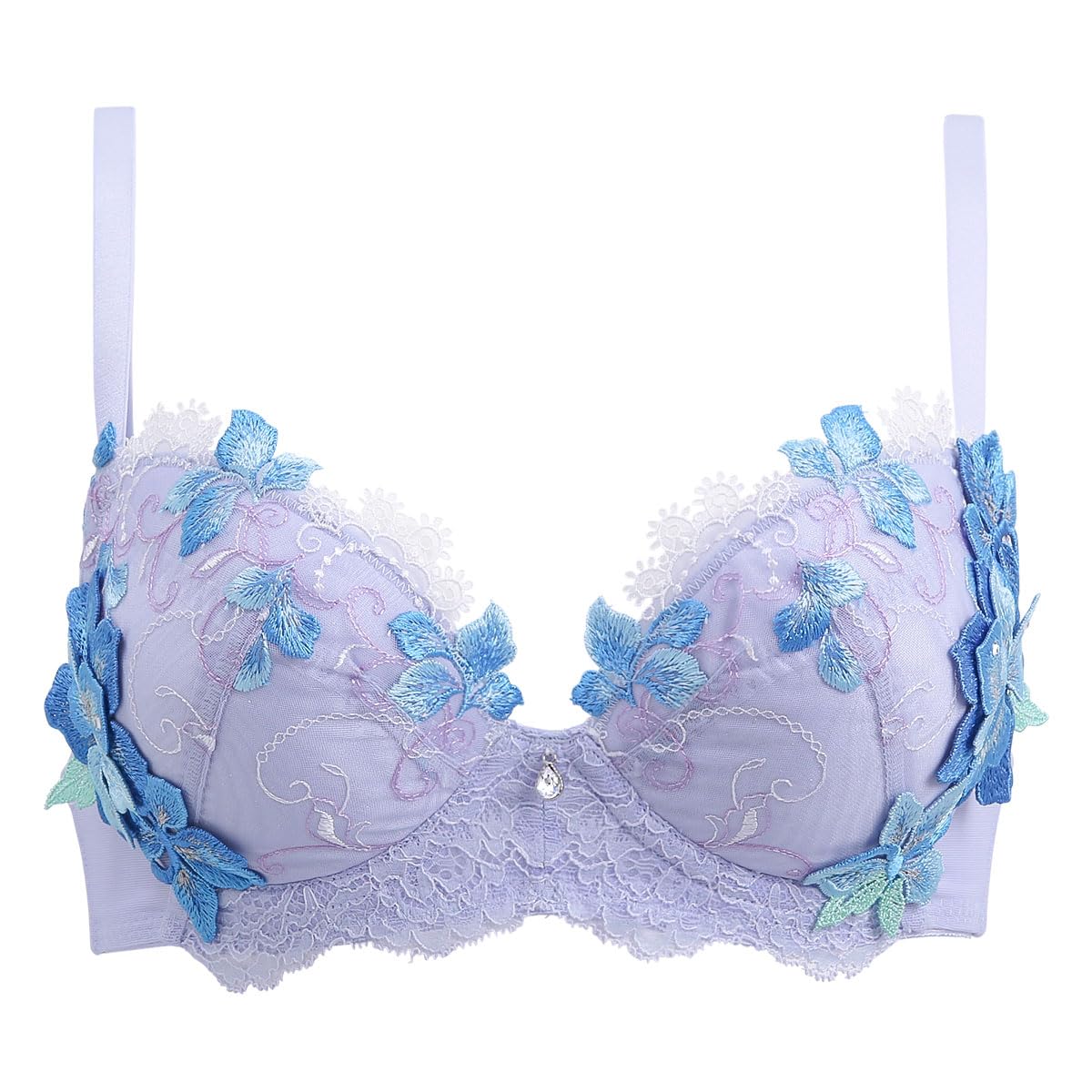

Himiko 023series Bra Large Size Under 80 B C D E F Single Lingerie [himico] (LV-Lavender, D80)