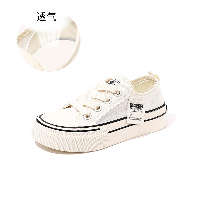 

Casual little white shoes women s 2025 summer new mesh breathable women s shoes flat baseplate shoes women s platform versatile shoes children 40 белый