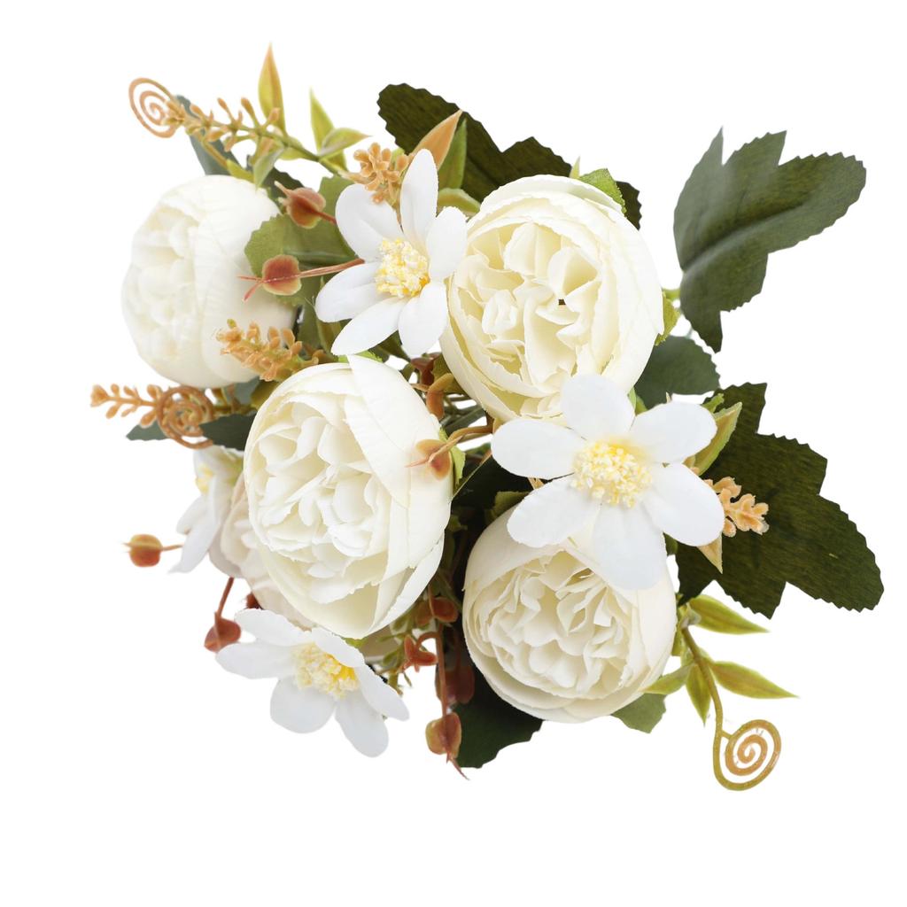 Fake Roses, Artificial Flowers Realistic Silk Faux Rose With Stems For Wedding Decoration Anniversary Bridal Bouquet Floral Arrangement