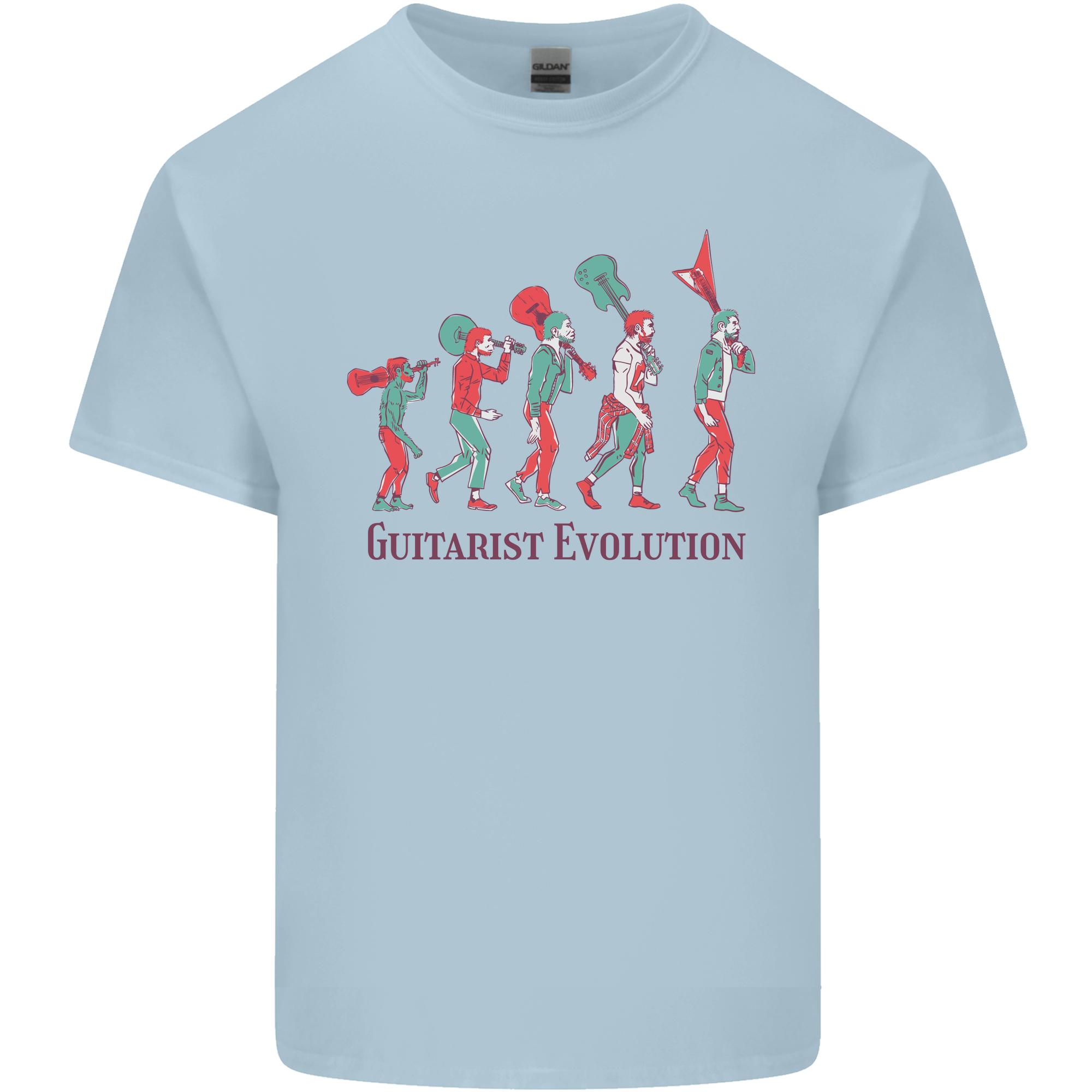 Evolution of a Guitarist Unisexs Light Cotton TShirt S