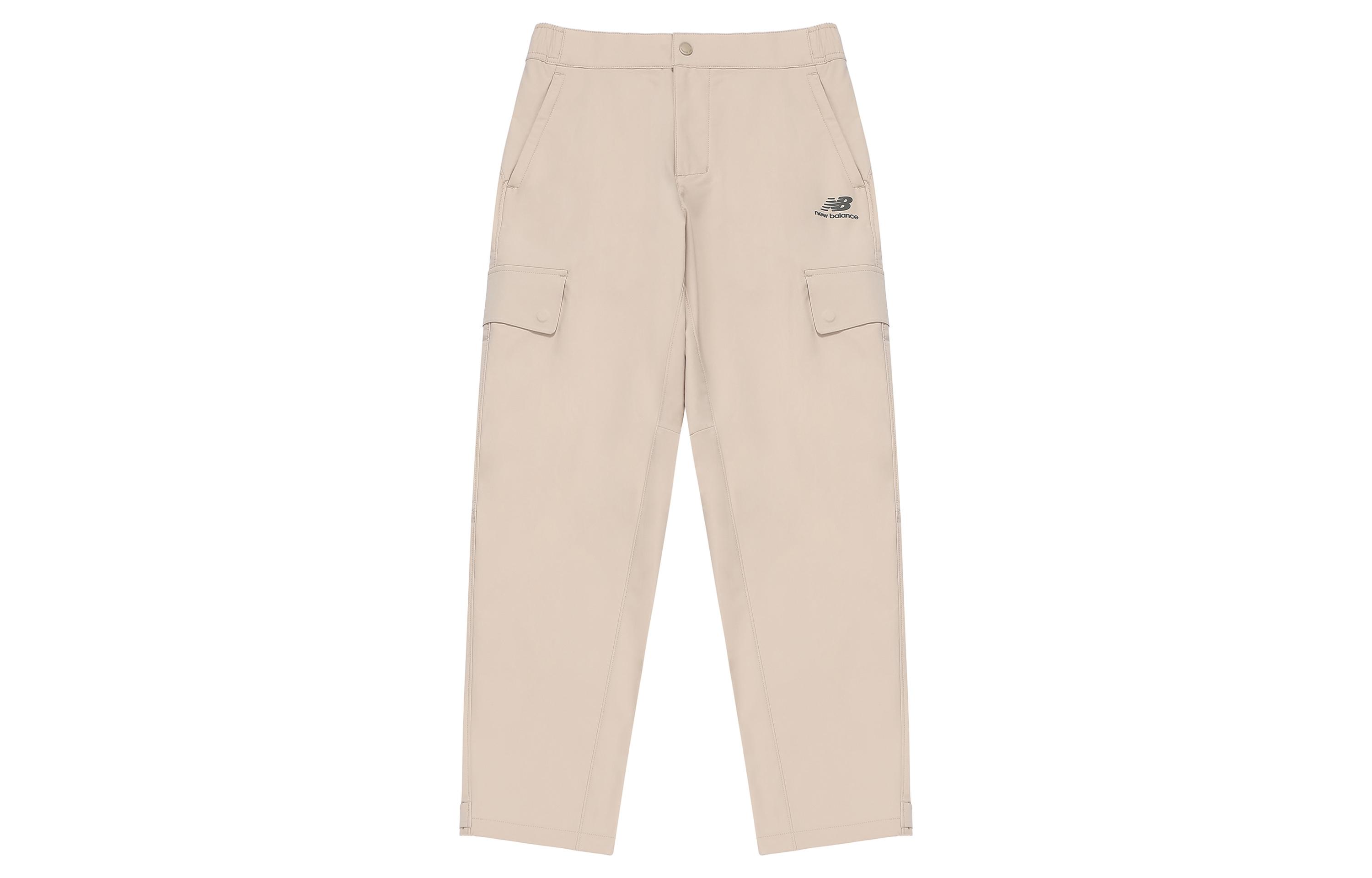 New Balance Casual Pants Unisex Beige Moderate Straight Fit Pants 5TC37273-BEI S