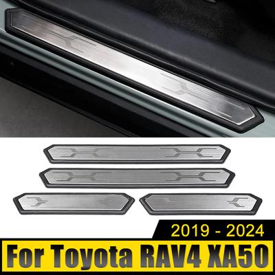 Pro Toyota RAV4 XA50 Hybrid 2019 2020 2021 2022 2023 2024 Prahová lišta prahu dveří Dekorační lišta Uvítací pedály Krycí podložka