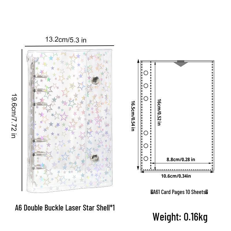M5 Portable A6/A7 Binder Album with Transparent PVC Cover for Idol Photocard Storage
