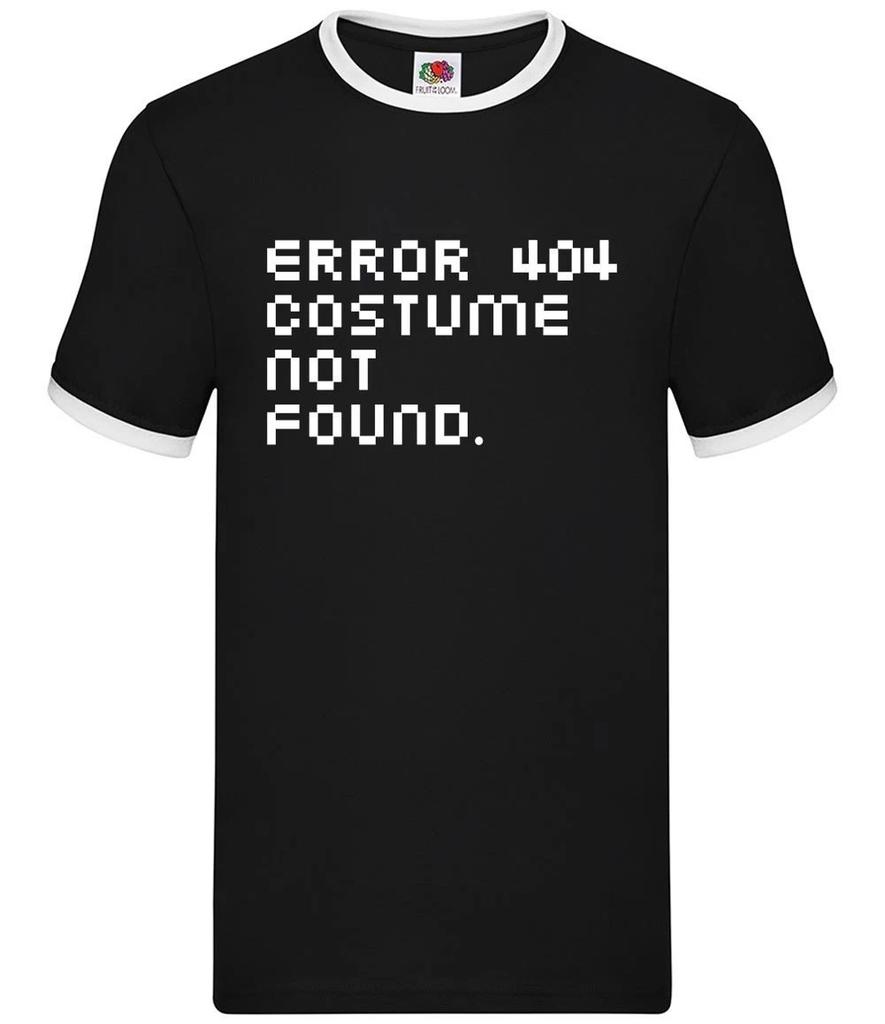 Error 404 Costume Not Found - Mens Ringer - Webpage Computer Code