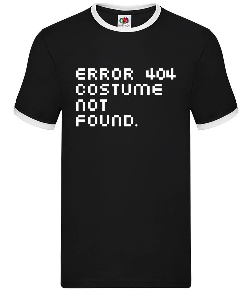 Error 404 Costume Not Found - Mens Ringer - Webpage Computer Code L