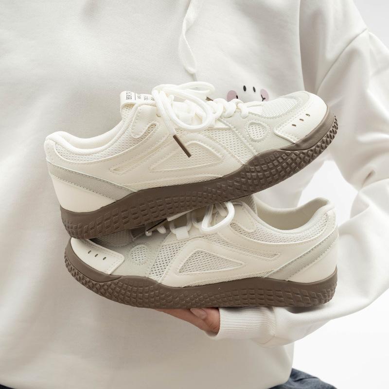 Beier Mesh White Shoes 2026 Mango Head Board Shoes Casual Moral Training Shoes 6875