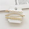 4Pcs/Set Sweet Faux Pearl Metal Barrette Women Hair Side Clip Hairpin Headwear