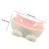 Cat Ear Ceramic Bowl Unique Design Pet Feeding Tool Cat Neck Protection Feeder Smooth Surface Easy Clean Neck Protection Bowl