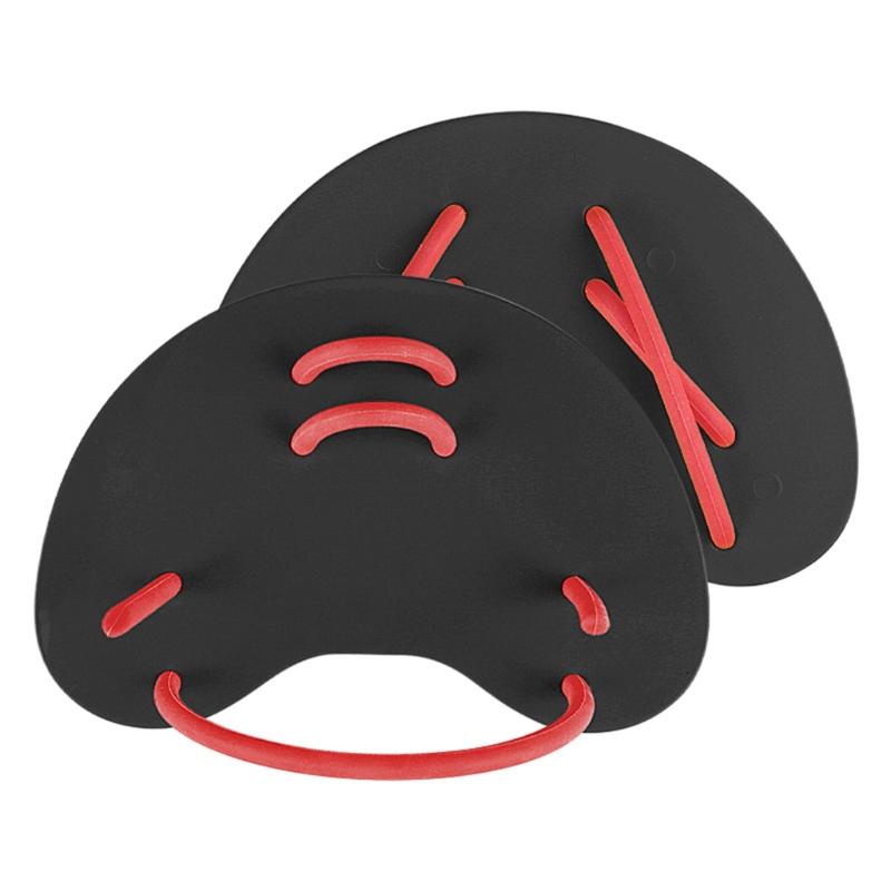 Set of 2 Hydrodynamic Swim Training Gear Flexible Silicone Hand Fins Suitable for Competitive Swimmers and Beginner