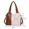 1 piece of soft synthetic leather retro women's single shoulder handbag, zipper closure, multiple pockets, suitable for daily us