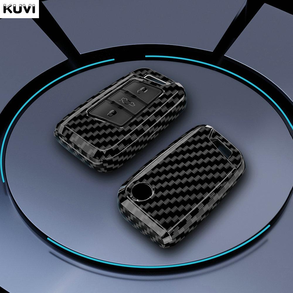 Abs Carbon Fiber Auto Key Fob Cover Case Bag Fit For Vw Volkseagen Passat B8 Magotan Fit For Skoda Superb A7 Kodiaq Seat Housing Remote