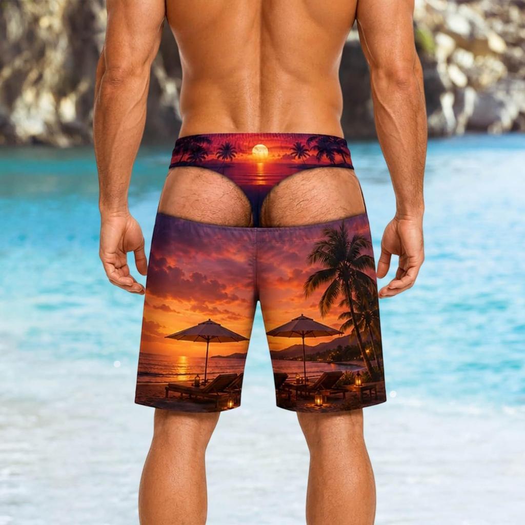 Herren lustige Strandshorts Neuheit lässige Badehose