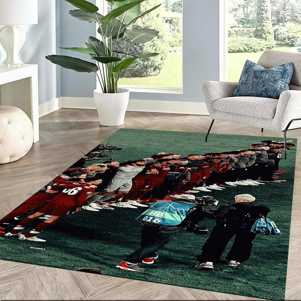 Liverpool Football Club Area Rug Suitable For Living Rooms Hallway Dining Room Balcony Antislip Carpet Anime Office Decor Gift For Festivals