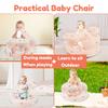 Inflatable Baby Seat Breathable Inflatable Baby Chair Portable Blow Up Infant Chair Safe Infant Floor Seat for Baby 3-24 Months
