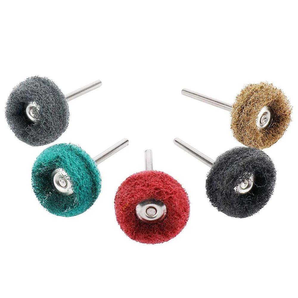 

1 упаковка нейлоновых мини-дрель абразивная щетка 2,35 мм хвостовик 3 мм полировальный круг средство для удаления ржавчины для вращающихся инструментов Dremel аксессуары 5pcs