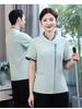 Uniforme de Limpeza de Manga Curta Estilo Chinês para Pessoal de Hotel e Escritório