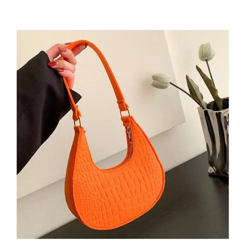 Neue Achseltasche Lässige Ein-Schulter-Handtasche Damen Unifarbene Handtaschen