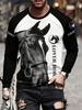 Men's T-Shirt Running Horse Graphic 3D Print Fashion Long Sleeve Crew Neck Unisex Tee Shirt Casual Summer Personality Men's Top