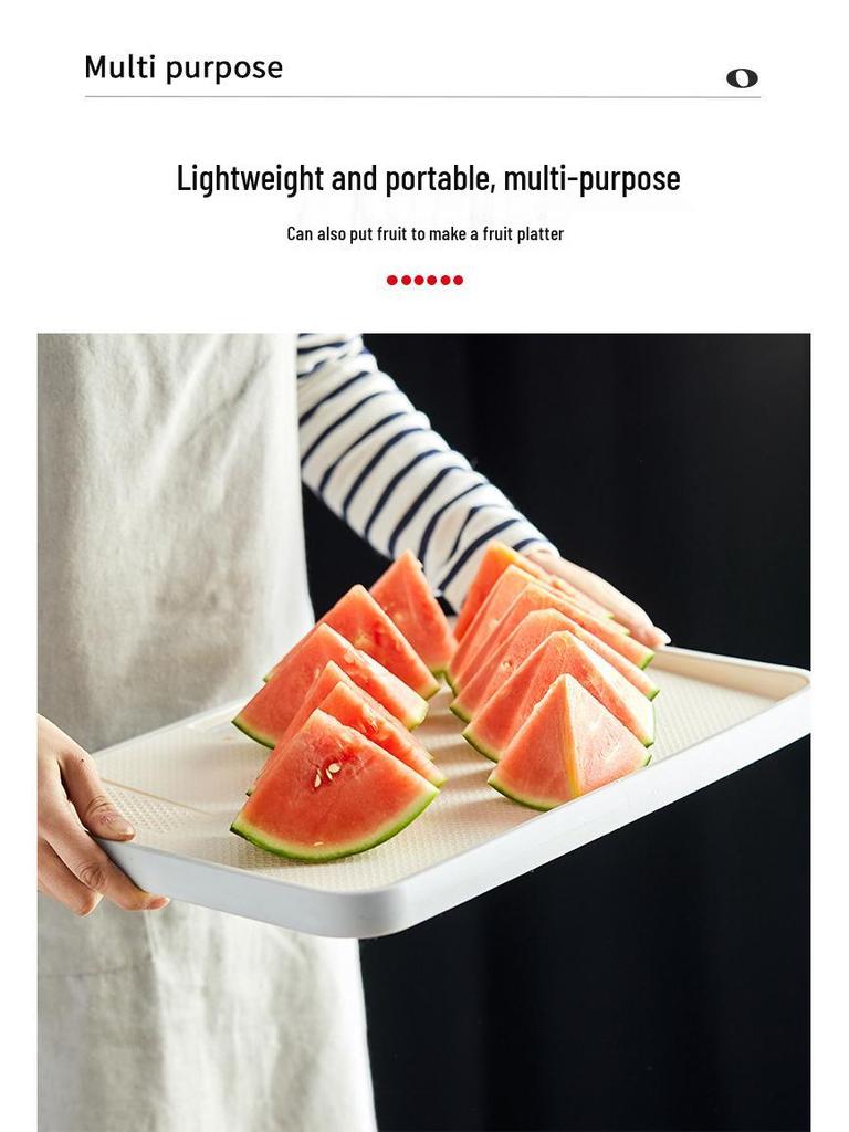 Antibacterial Double-sided Plastic Cutting Board - Kitchen Sloped Food-grade Chopping Board for Fruit
