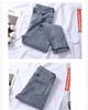 Women's High Waist Light Wash Cropped Skinny Jeans – Spring/Autumn 2025 Trendy Slimming Eight-Point Pants