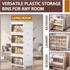 4-Tier Stackable Plastic Storage Bins - 37QT Stackable Storage Bins - Closet Organization and Storage, Suitable for Bedroom