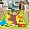 1pc Curious George (7) Design Area Rug - Non-Slip, Soft & Cozy Floor Mat for Living Room, Bedroom, Office - Indoor/Outdoor Decorative Carpet