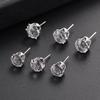 12 Pairs/Set Exquisite Elegant Wedding Stud Earrings Set Charm Simple Women Zircon Earrings Set Jewelry Accessories Gifts LM
