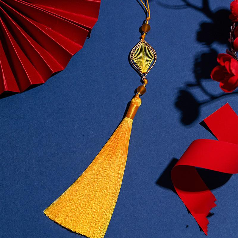 Chińskie klasyczne frędzle delikatny styl etniczny kwiat metalowa rama wisiorki DIY ozdoby rękodzielnicze breloczek dekoracja