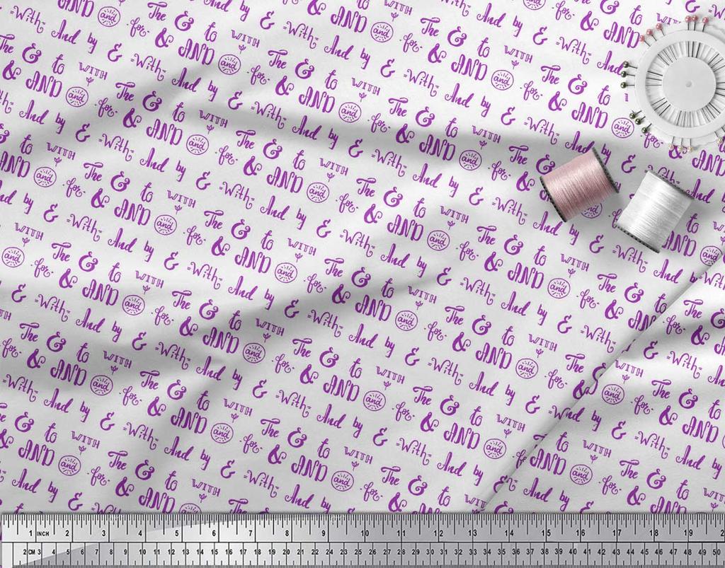 Soimoi Black Japan Crepe Satin Fabric To The End Text Printed Craft Fabric by the Metre 42 Inch