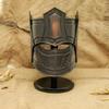 Fantasy Gothic Knight Helmet with Display Stand Handmade Medieval Dark Armor Replica Cosplay, LARP Collectible