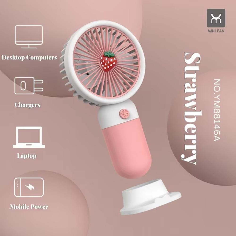 Fruit Theme Portable Fan Cute Style USB Charging Fan Portable Handheld Fan  Personal Use