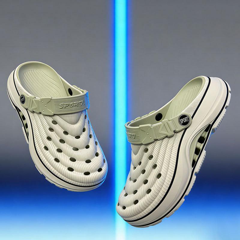 Hole Shoes Women'S Summer Wear Non-Slip Couple Bag Head Slippers Thick-Soled Dual-Purpose Outdoor Sports Beach Sandals