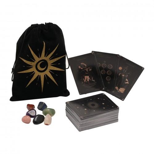 Tarot Cards & Crystal Set In a Velvet Pouch