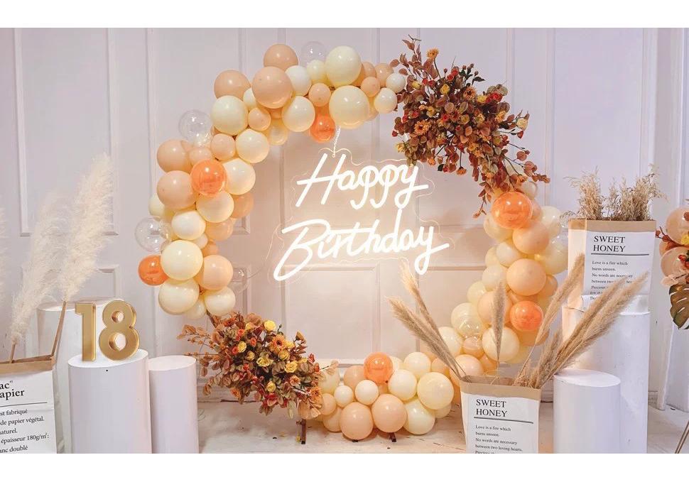 Happy Birthday LED Neon Light Sign - Party Decor