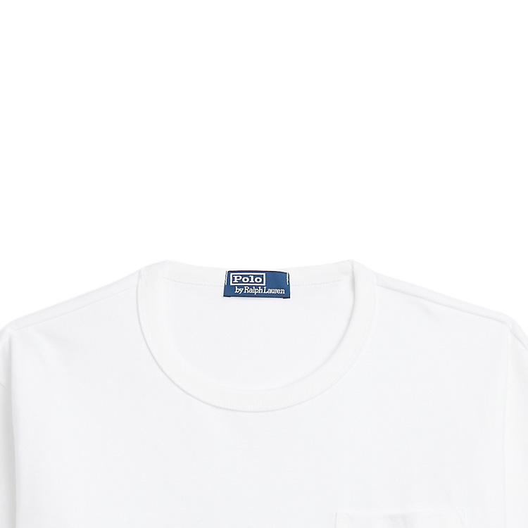 Polo Ralph Lauren SS23 Solid Color Crew Neck Pullover Casual Short Sleeve T-Shirt Men Tops White MNPOTSH1N821234-100