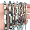 60-160pcs/Lot 2 4 6 8 10mm Square Hematite Beads for Jewelry Making Natural Stone Beads Loose Beads DIY Bracelet Neckalce
