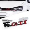 ARERQ1 Car Styling Metal Auto Front Grille Emblem Stickers Decoration For Volkswagen VW GTI Golf Polo Tiguan GTD Passat R Line Scirocco
