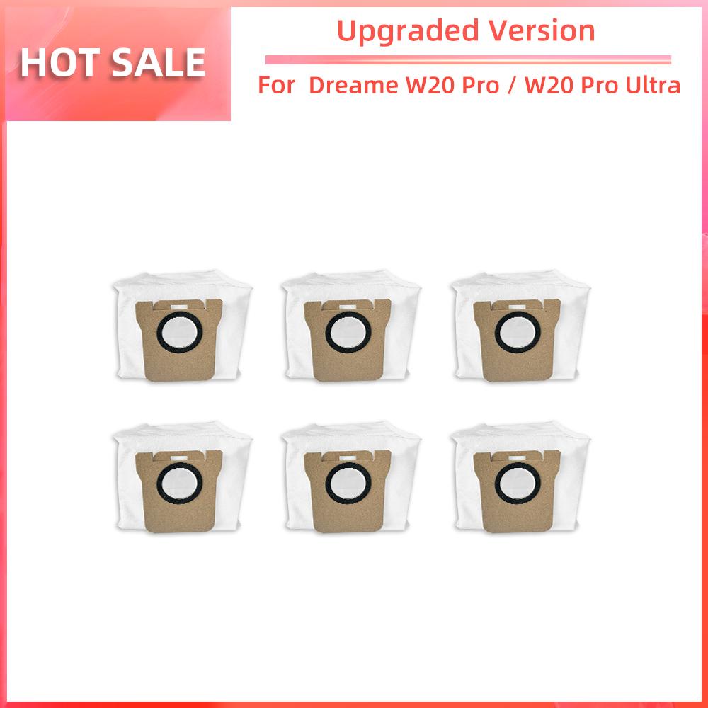 Compatible for Dreame W20 Pro / W20 Pro Ultra Brush HEPA Filter Mop Pad Dust Bag Replacement Spare Parts Accessories