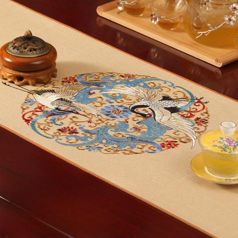 Handon Chinese Zen Dragon Crane Table Runner