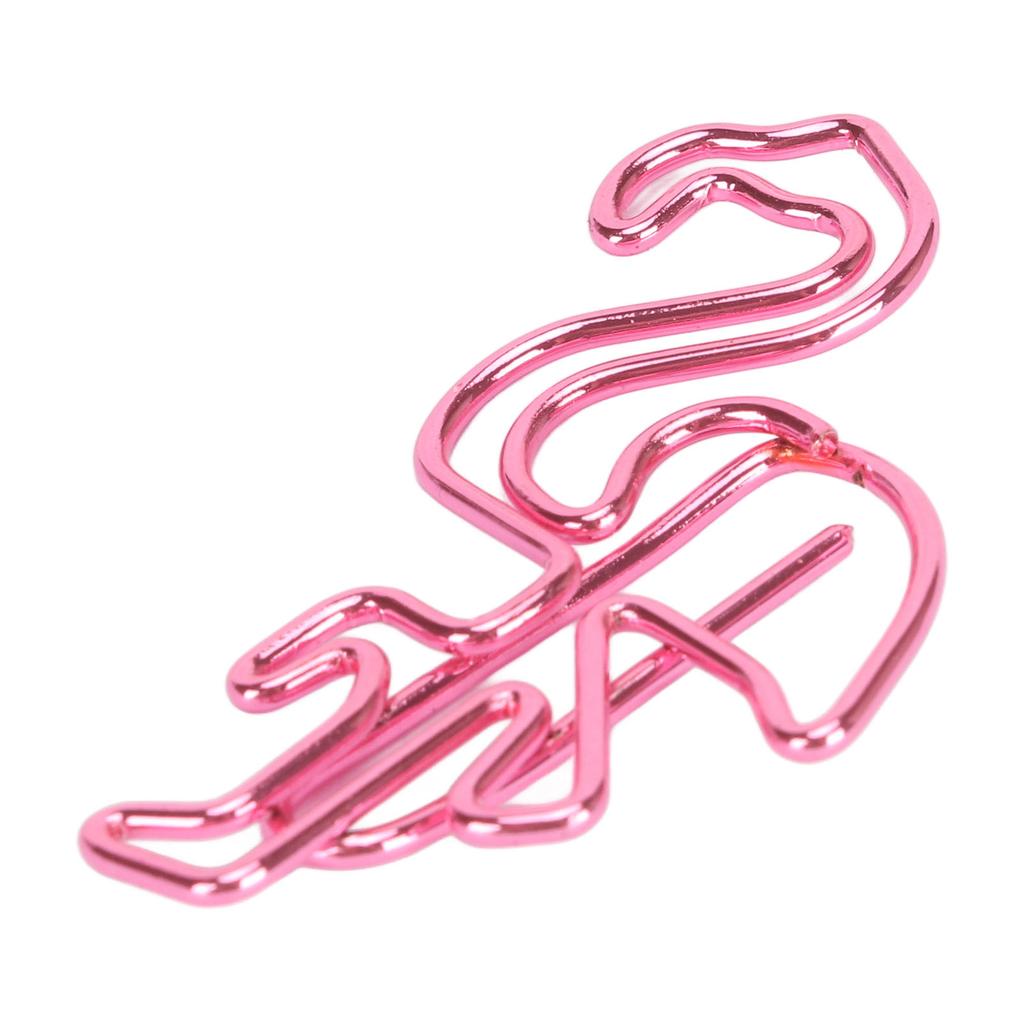 100pcs Flamingo Paper Clip Cute Animal Shape File Note Page Marker Clips Bookmark for File