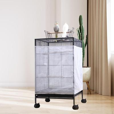 Vogelkäfig-Abdeckung, Vogelkäfig-Rock, atmungsaktiv, leicht zu reinigen, Netz-Fangnetz,