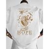 European sizes New Men'S Short Sleeve American Literary Style Brain Heart Print American T-Shirt