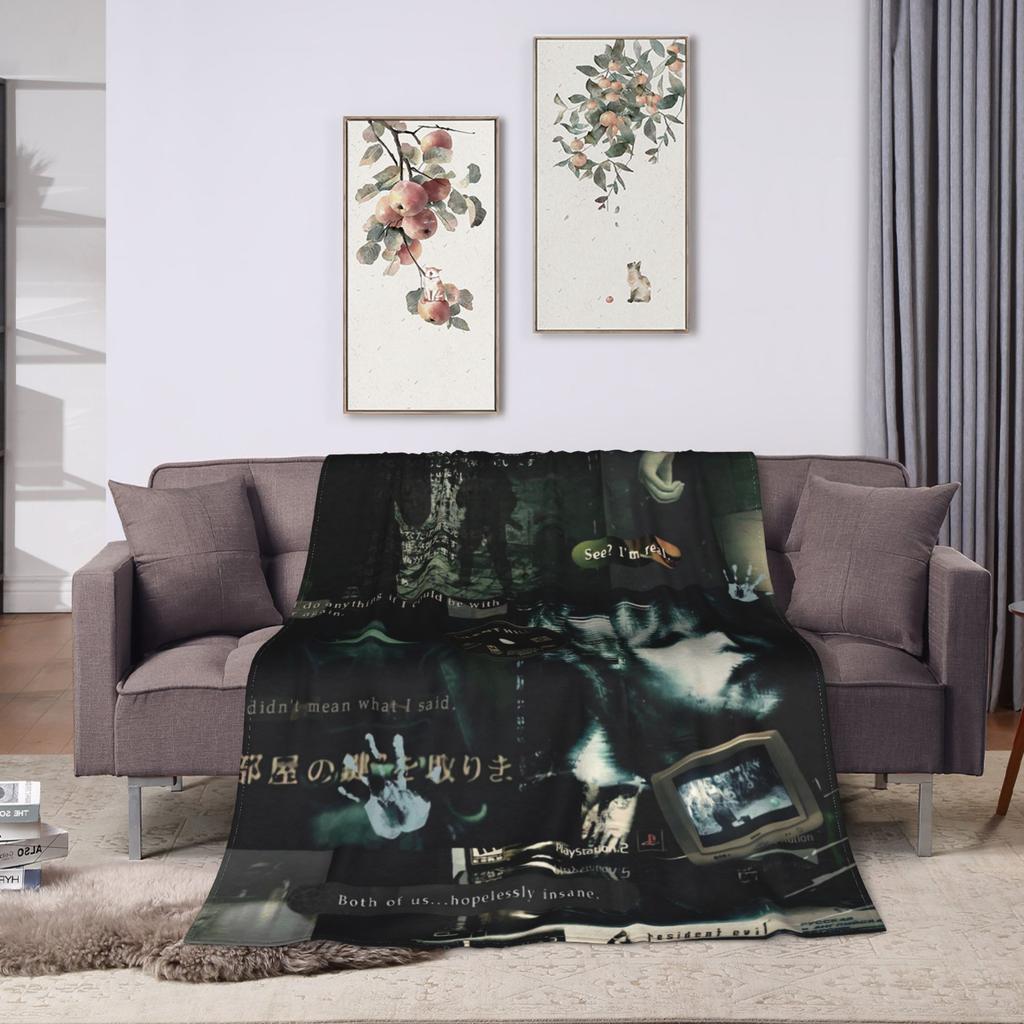 Silent Hill Horror Movie Games Super Soft Blankets Plush Bedding Throws Comfortable Couch Chair Flannel Bedspread Sofa Bed Cover