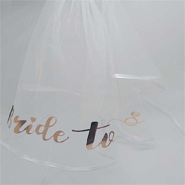 Bachelorette Party Veil Bride To- Be Veil Bride Veil For Wedding Veil Short Veil
