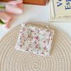 Multifunctional Document Card Bag Key Coin Purse for Women Cartoon Floral Bow Print Coin Purse Cute Storage Bag Purse