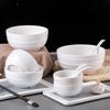 ZISIZ Thickened Threaded Melamine Noodle Bowl