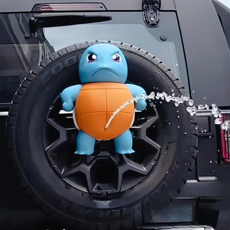 New  Anime  Squirtle Will Spray Water Jenny Turtle Car Accessories Spray Water Big Size Proud And Cute Model Toys